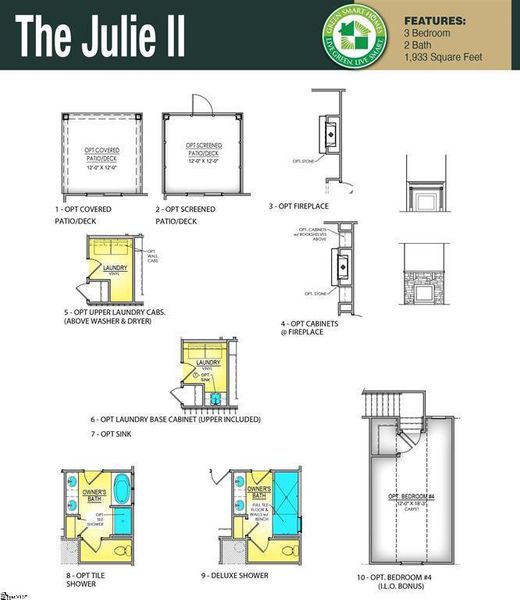 2D floor plan layout of this home in Springwood Grove, Central, SC (Image 3).