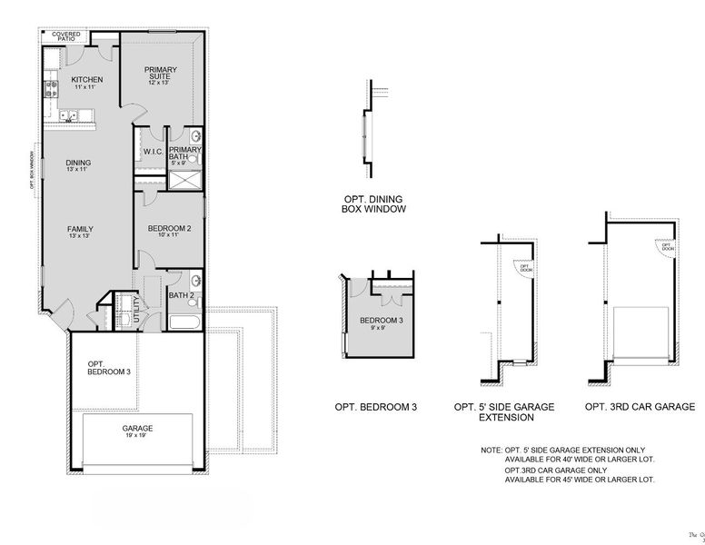 2D floor plan layout for the The Griffith by Legend Homes in Ridgeland Hills, Willis, TX (Image 3).