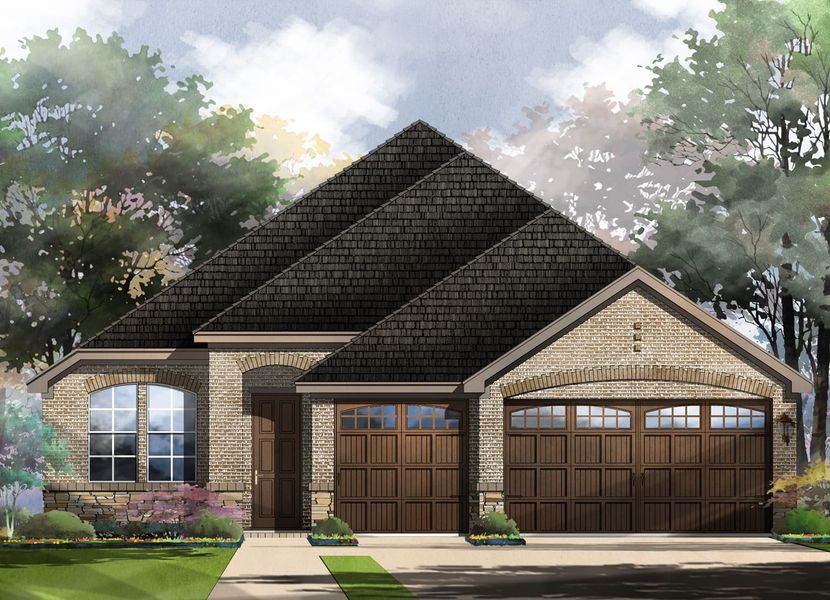 Frisco Floor Plan in the Colony, Bastrop | Sitterle Homes Elevation B