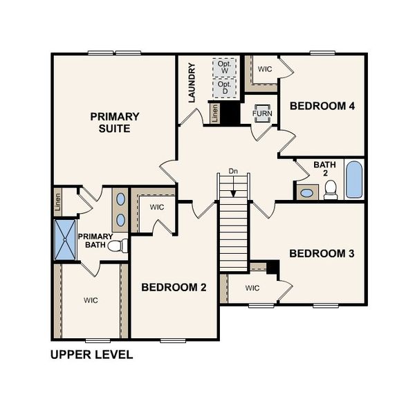 2D floor plan layout of this home in Villages at Huntcliff, Hogansville, GA (Image 3).