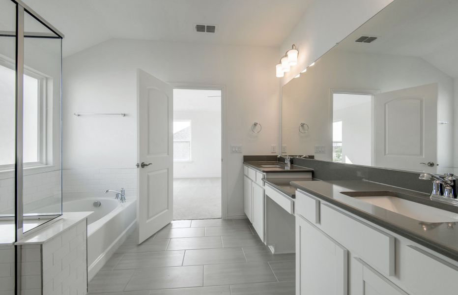 Owner's bath with double vanity