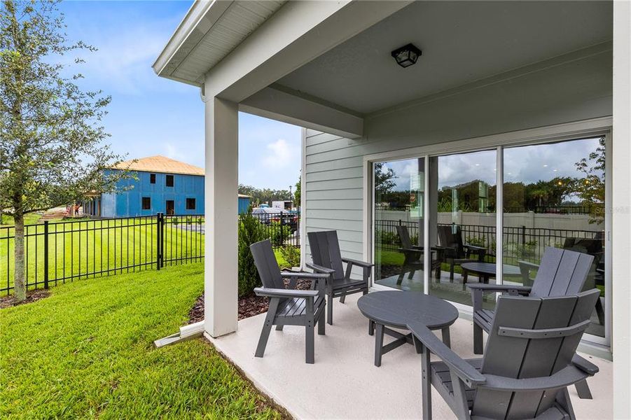 Exterior details and patio area of a home in , Sanford (Image 2). Exterior details and patio area of a home in , Sanford (Image 2).