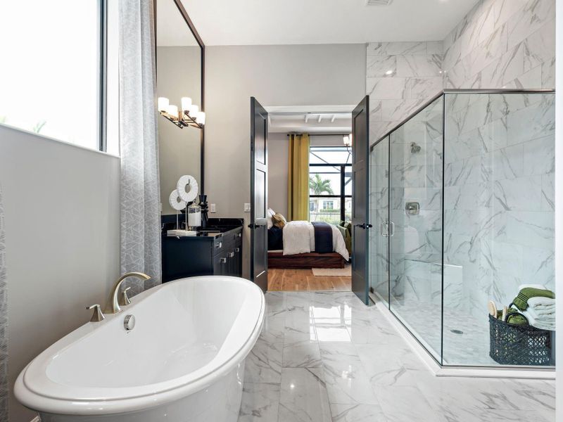 Furnished interior view inside a new home in , Port St. Lucie (Image 25).