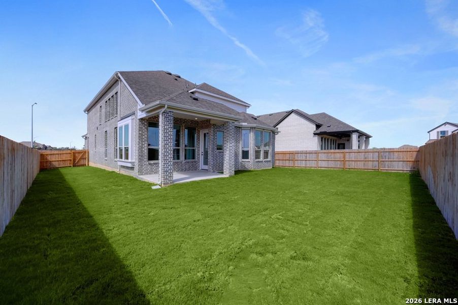 Exterior details and patio area of a home in Venado Crossing, Cibolo (Image 17).