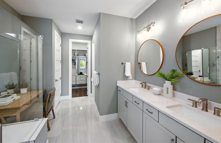 Furnished interior view inside a new home in The Reserve at Eastpointe, Palm Beach Gardens (Image 17).