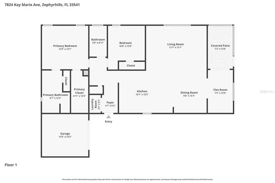 2D floor plan layout of this home in , Zephyrhills, FL (Image 3).