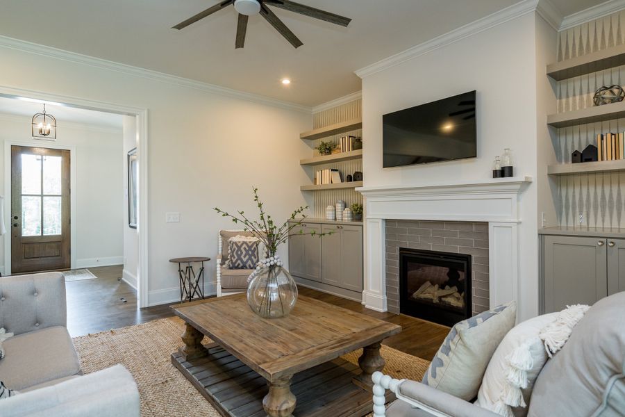 Representative furnished interior of a home built from the Covington by Homes by Dickerson in Cattail, Clayton (Image 7). Representative furnished interior of a home built from the Covington by Homes by Dickerson in Cattail, Clayton (Image 7).