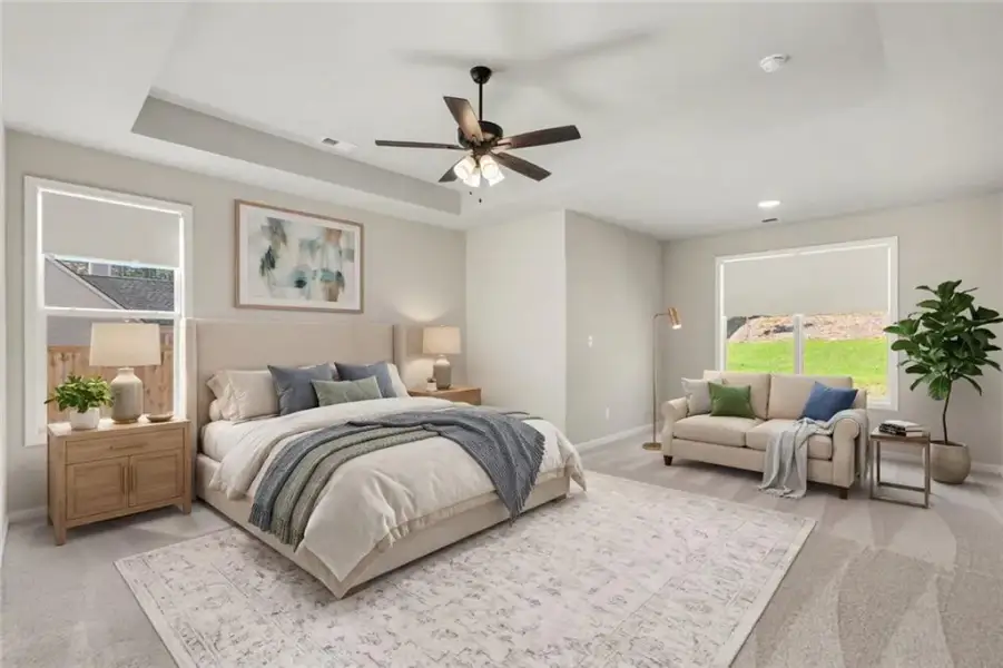 Furnished interior view inside a new home in , Newnan (Image 10). Furnished interior view inside a new home in , Newnan (Image 10).