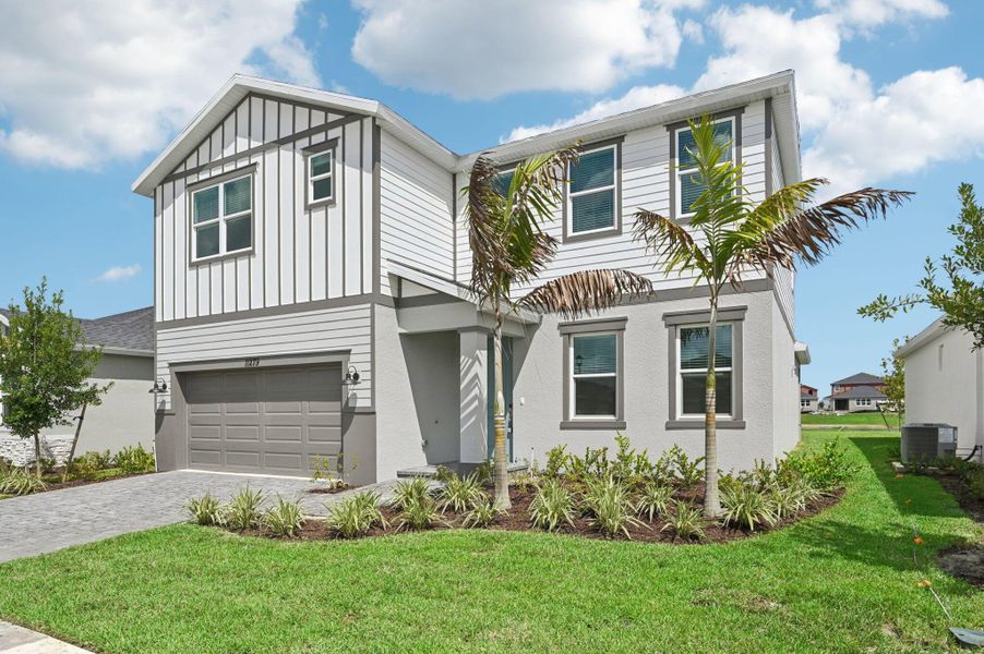 2D floor plan layout of this home in Brystol at Wylder - Reserve Series, Port St. Lucie, FL (Image 3).