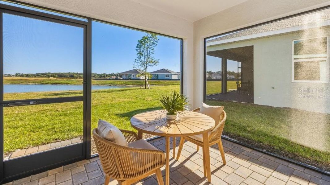 Exterior details and patio area of a home in Coral Lakes - Tradition & Express, Punta Gorda (Image 3).