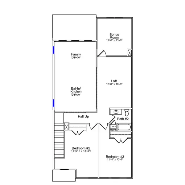 2D floor plan layout of this home in Grand Park, Leland, NC (Image 4). 2D floor plan layout of this home in Grand Park, Leland, NC (Image 4).