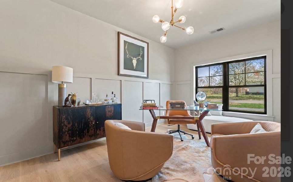 First Floor flex space with full walk on shower.