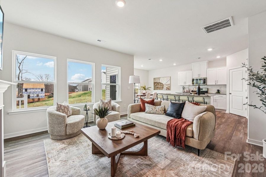 Furnished interior view inside a new home in Reedy Creek Preserve, Charlotte (Image 5).