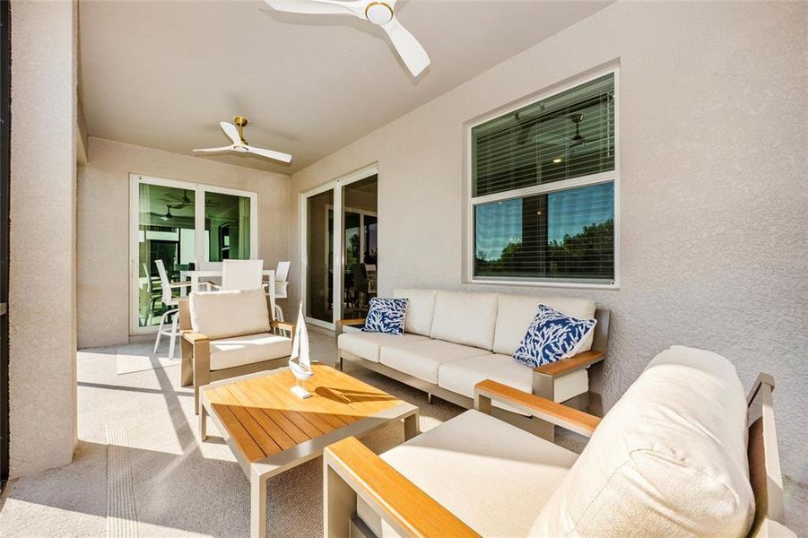 Exterior details and patio area of a home in Wellen Park Golf & Country Club, Venice (Image 4).
