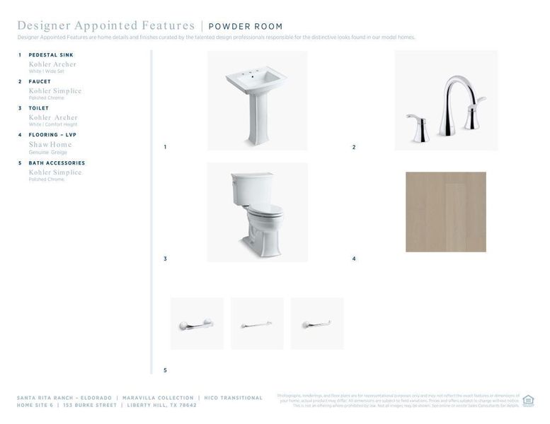 Sample of building materials used in homes in Santa Rita Ranch - Eldorado, Liberty Hill (Image 7).