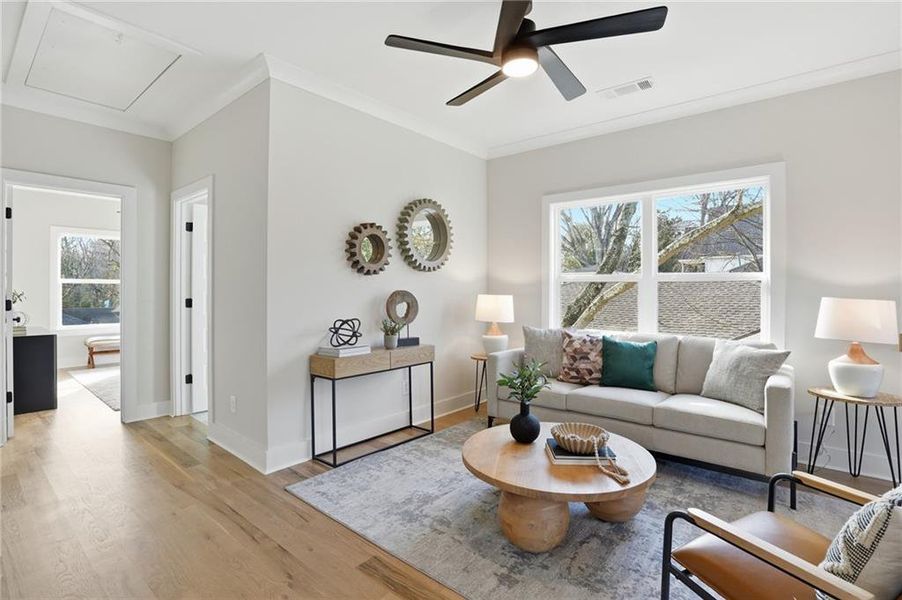 Furnished interior view inside a new home in , Atlanta (Image 6).