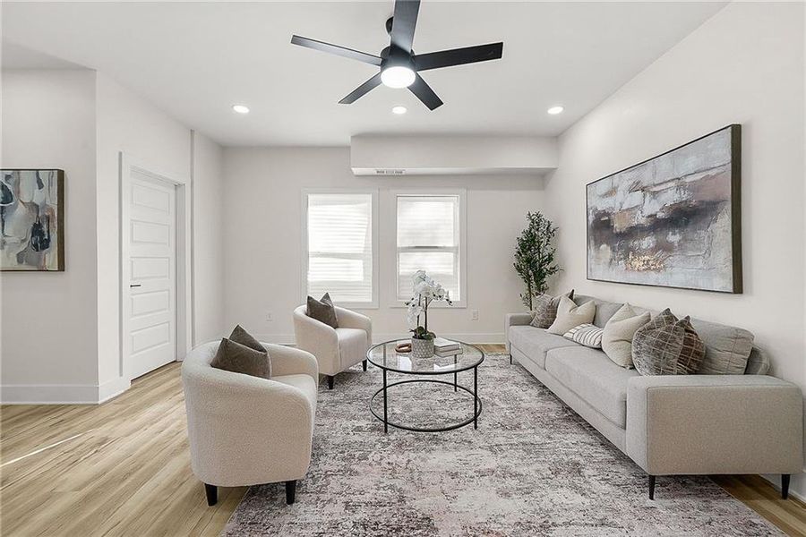 Furnished interior view inside a new home in , Atlanta (Image 10). Furnished interior view inside a new home in , Atlanta (Image 10).