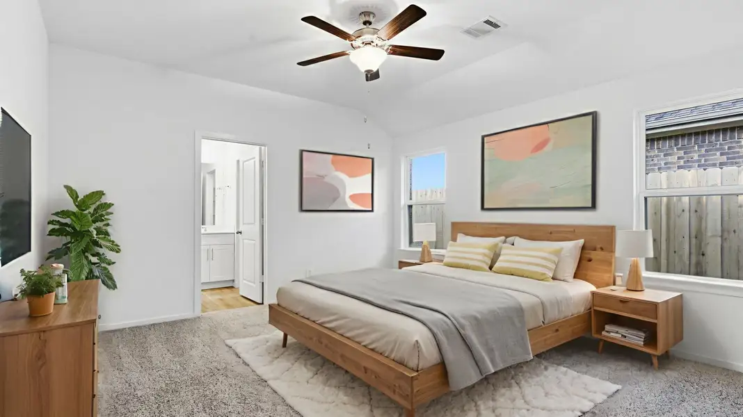 Furnished interior view inside a new home in Lakes at Westland Ranch, League City (Image 9).