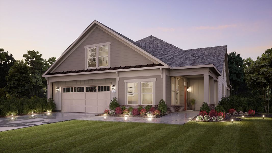 Representative exterior photo of a completed home built from the Verona by Epcon Communities in The Courtyards at Oak Grove, Durham, NC (Image 20). Representative exterior photo of a completed home built from the Verona by Epcon Communities in The Courtyards at Oak Grove, Durham, NC (Image 20).