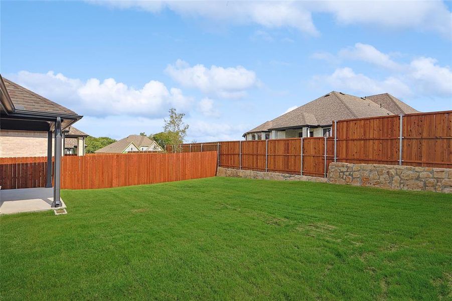 View of yard featuring a patio