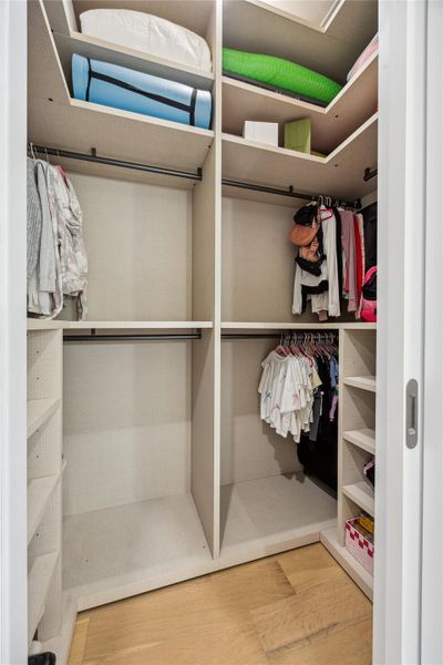 Secondary custom closet.