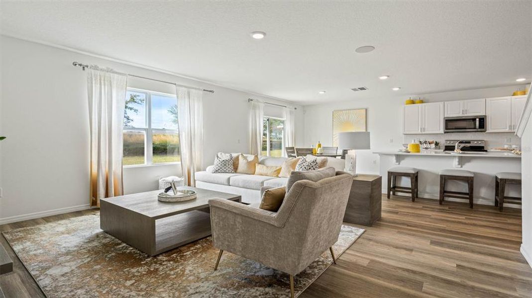 Furnished interior view inside a new home in , Daytona Beach (Image 3). Furnished interior view inside a new home in , Daytona Beach (Image 3).