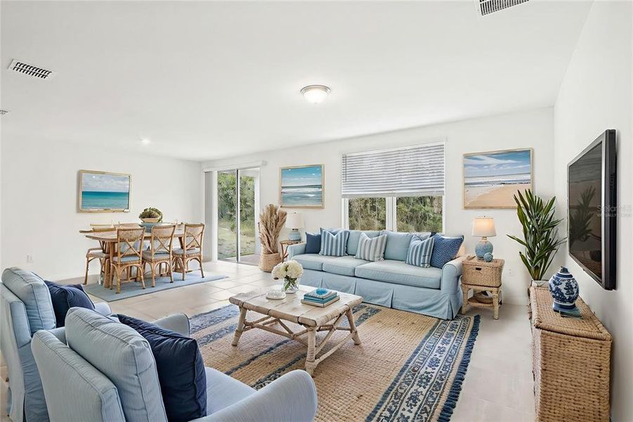 Furnished interior view inside a new home in Fox Pointe at Rivers Edge, Leesburg (Image 9).