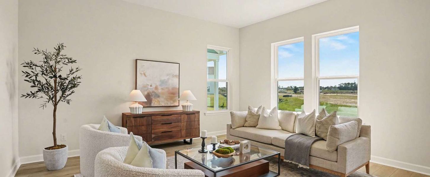 Representative furnished interior of a home built from the Sedona by Ashton Woods in Blue Heron Retreat, Little River (Image 11).