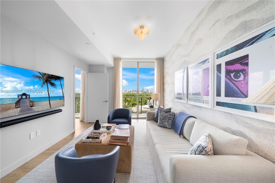 Furnished interior view inside a new home in , Miami (Image 10).