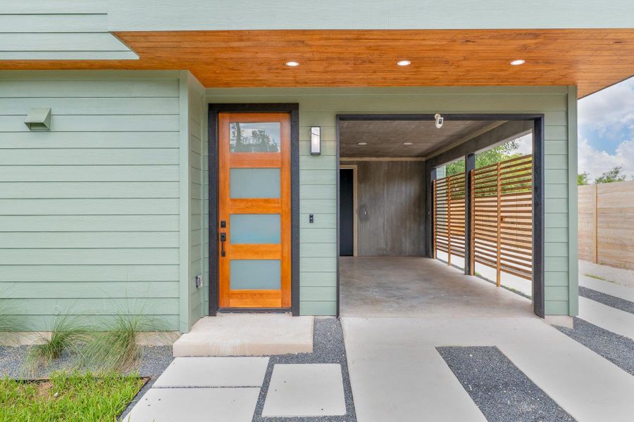 Exterior details and patio area of a home in , Austin (Image 3).