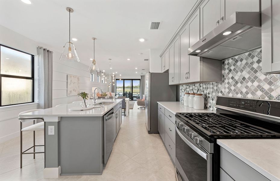 Furnished interior view inside a new home in Del Webb Oak Creek, North Fort Myers (Image 13).