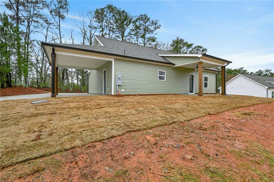 Exterior details and patio area of a home in , Douglasville (Image 25).