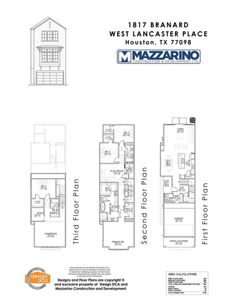 Please be aware that these plans are the property of the architect/builder designer that designed them not DUX Realty, Mazzarino Construction or 1819 BRANARD LLC. Please be aware that these plans are the property of the architect and are protected from reproduction and sharing under copyright law. These drawing are for general information only. Measurements, square footages and features are for illustrative marketing purposes. All information should be independently verified.