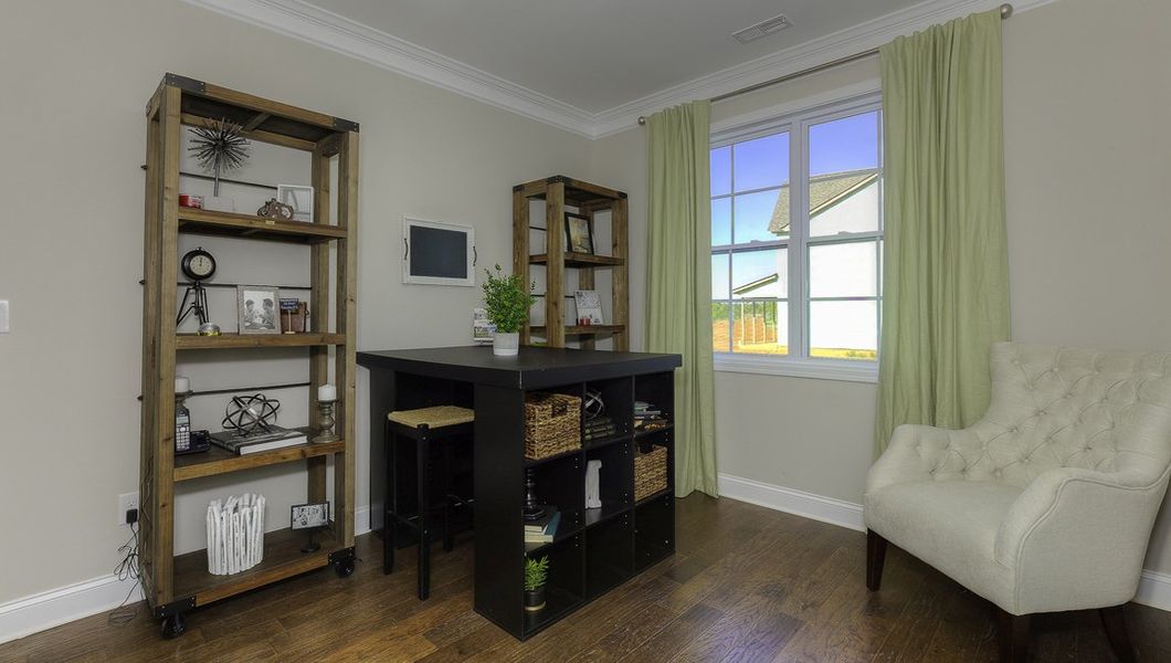 Furnished interior view inside a new home in Reserve at Tap Root Farms, Fletcher (Image 27). Furnished interior view inside a new home in Reserve at Tap Root Farms, Fletcher (Image 27).