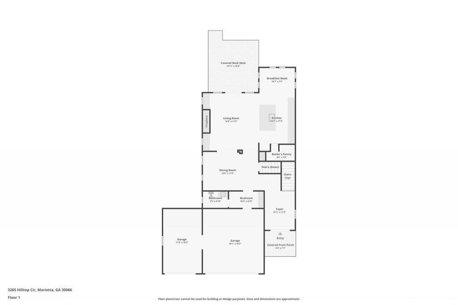 2D floor plan layout of this home in , Marietta, GA (Image 7).