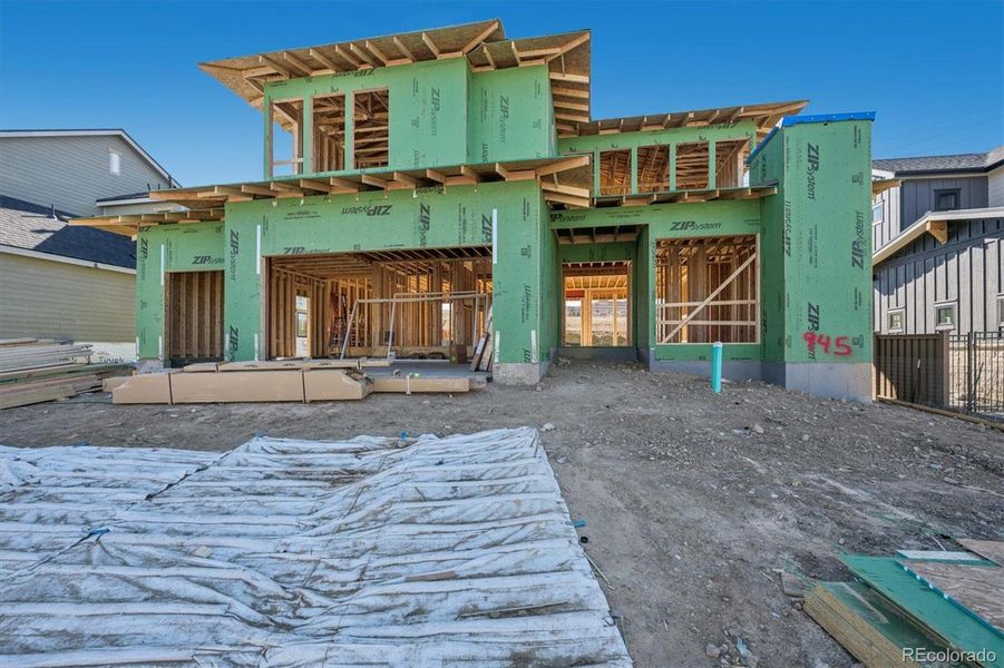 In-progress construction of a new home in , Louisville, CO (Image 23).