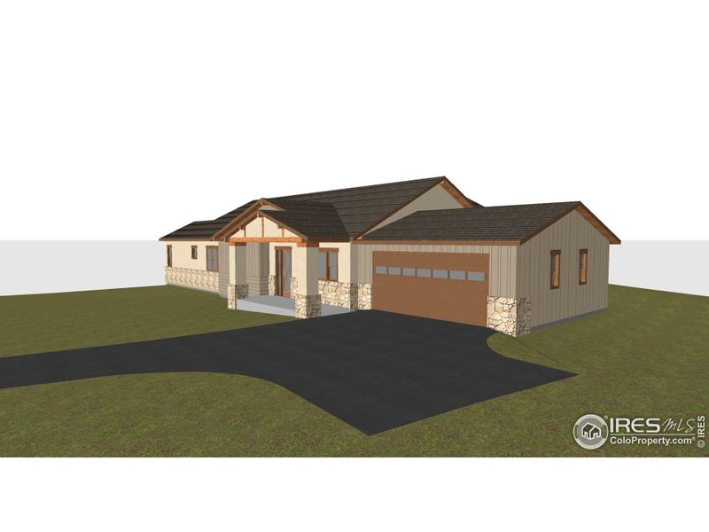 Customizable ranch style home located on .43 acre lot with unobstructed views of the Continental Divide.