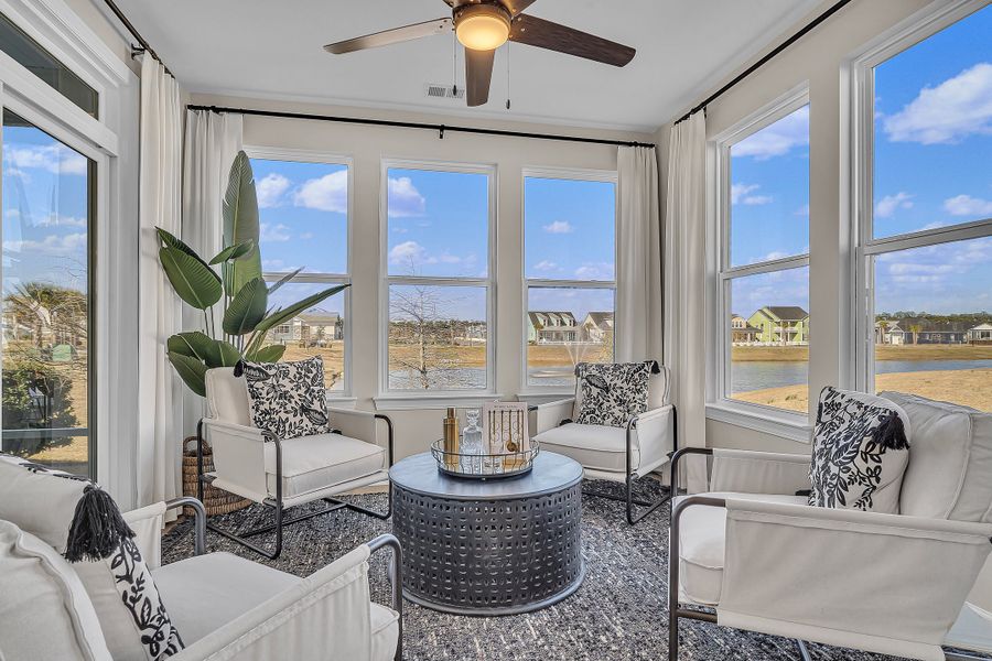 Furnished interior view inside a new home in Bridgewater - Shorehaven Village, Little River (Image 16).