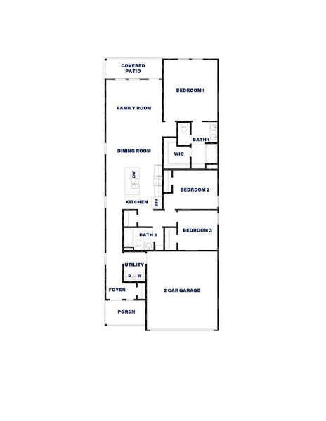 2D floor plan layout of this home in Venetian Pines, Conroe, TX (Image 3).
