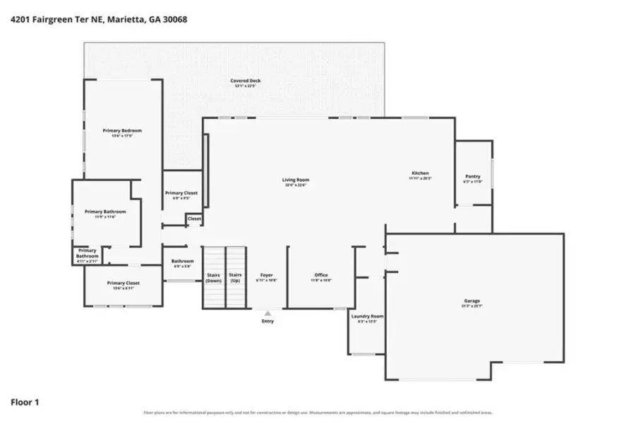 2D floor plan layout of this home in , Marietta, GA (Image 15).