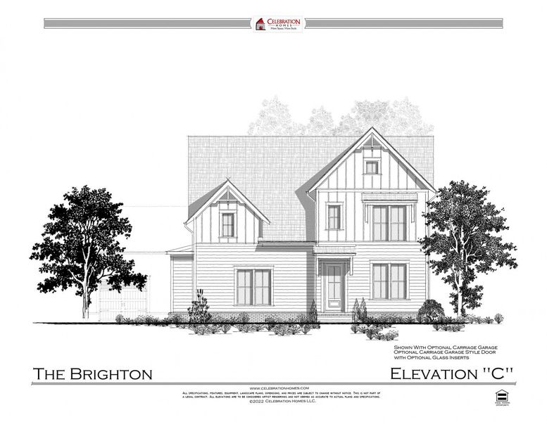 Representative rendering of the exterior for the Brighton by Celebration Homes (Image 21). Representative rendering of the exterior for the Brighton by Celebration Homes (Image 21).
