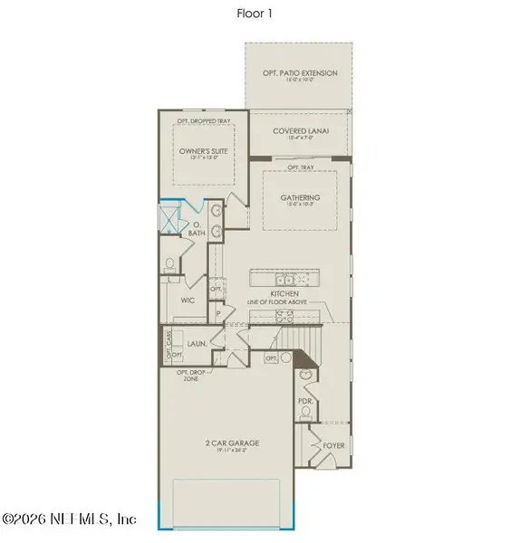 2D floor plan layout of this home in Seminole Palms, Palm Coast, FL (Image 3).