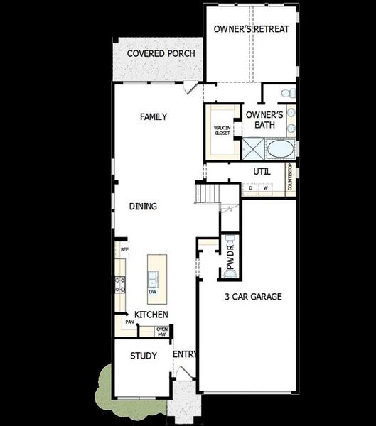 2D floor plan layout of this home in Treeline, Justin, TX (Image 5).