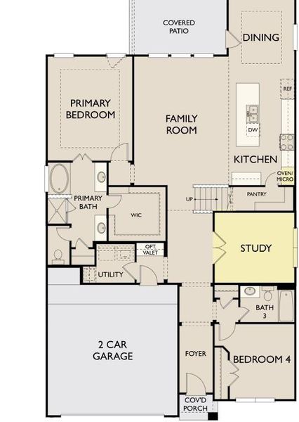 2D floor plan layout of this home in Brookewater, Rosenberg, TX (Image 2). 2D floor plan layout of this home in Brookewater, Rosenberg, TX (Image 2).