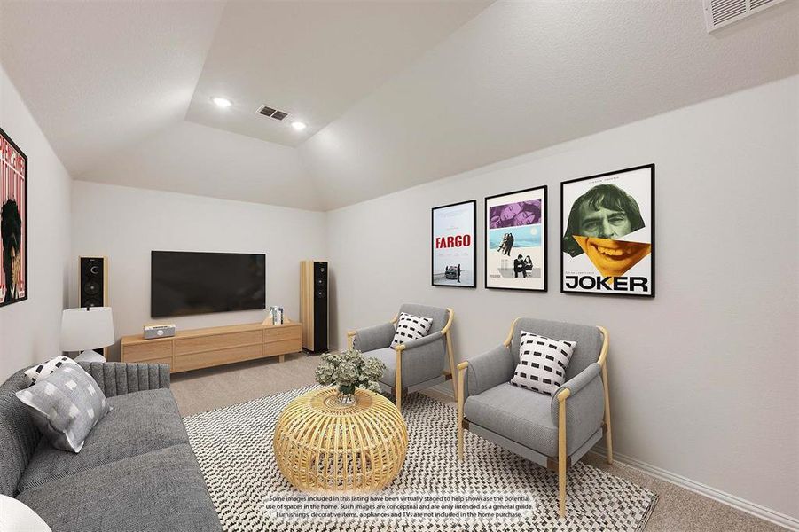 Furnished interior view inside a new home in Hunters Ridge, Crowley (Image 17).