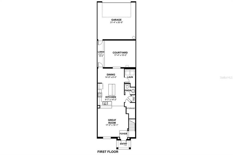 2D floor plan layout of this home in , Venice, FL (Image 2).