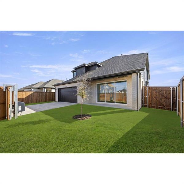 Front exterior of a new home in Trails at Cottonwood Creek, Rowlett, TX, highlighting curb appeal (Image 18).