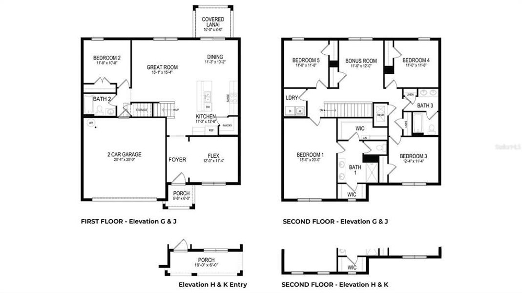 2D floor plan layout of this home in Autumn Glen, Belleview, FL (Image 2).