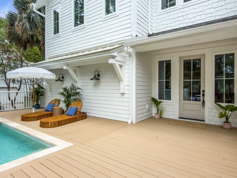 Exterior details and patio area of a home in , Isle Of Palms (Image 28). Exterior details and patio area of a home in , Isle Of Palms (Image 28).