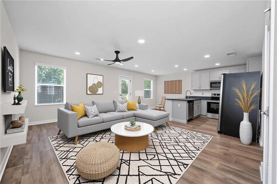 Furnished interior view inside a new home in , Union City (Image 13).